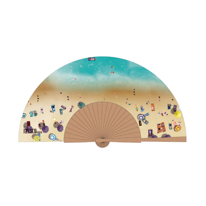 Abanico con motivos playeros